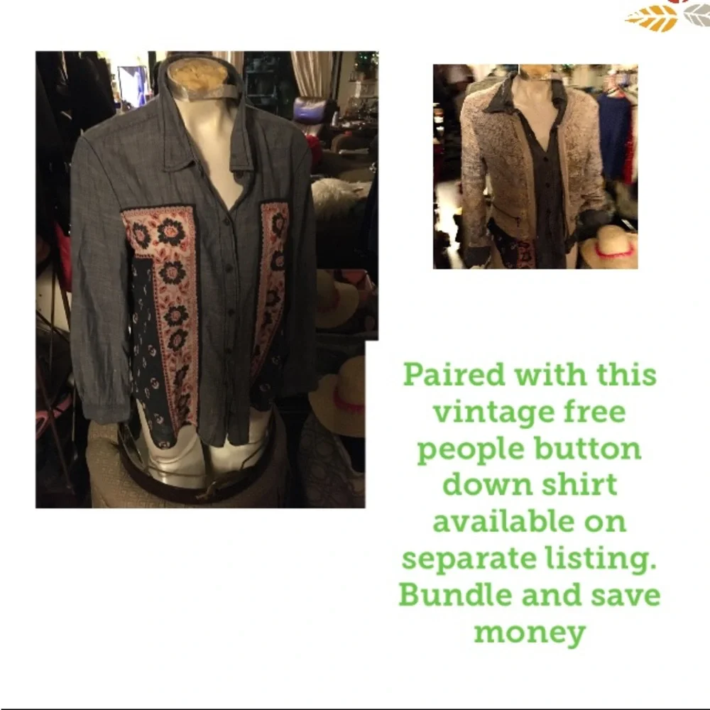 🍃FREE PEOPLE 🍃 cotton zip up sweater. - Picture 10 of 10